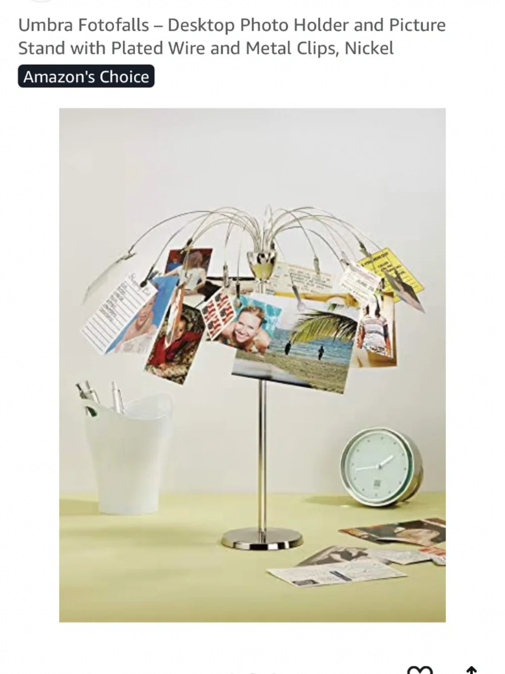 (7)   Desktop Photo Holders and Picture Stands with Plated Wire and Me